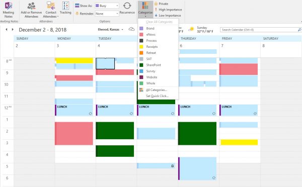 Be more productive using Outlook's Color Categories