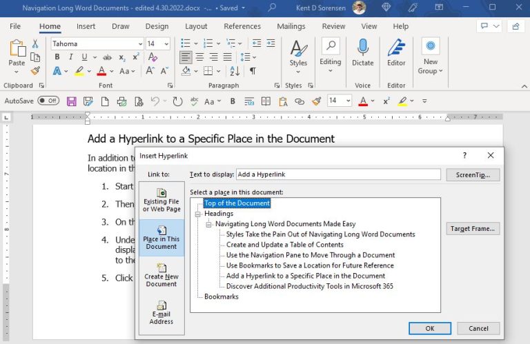Navigating Long Word Documents Made Easy • Messaging Architects